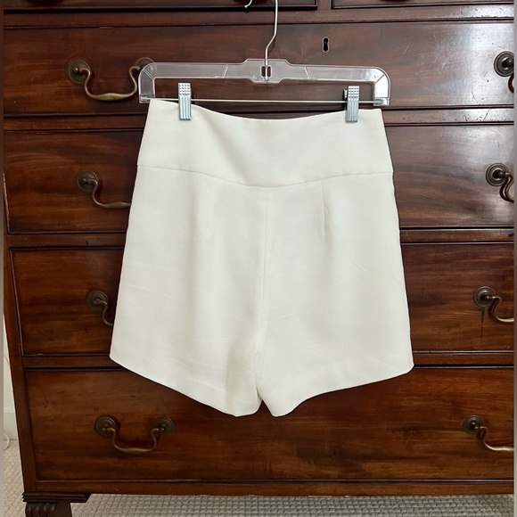 J.Crew White Linen Tailored Shorts - Picture 2 of 4